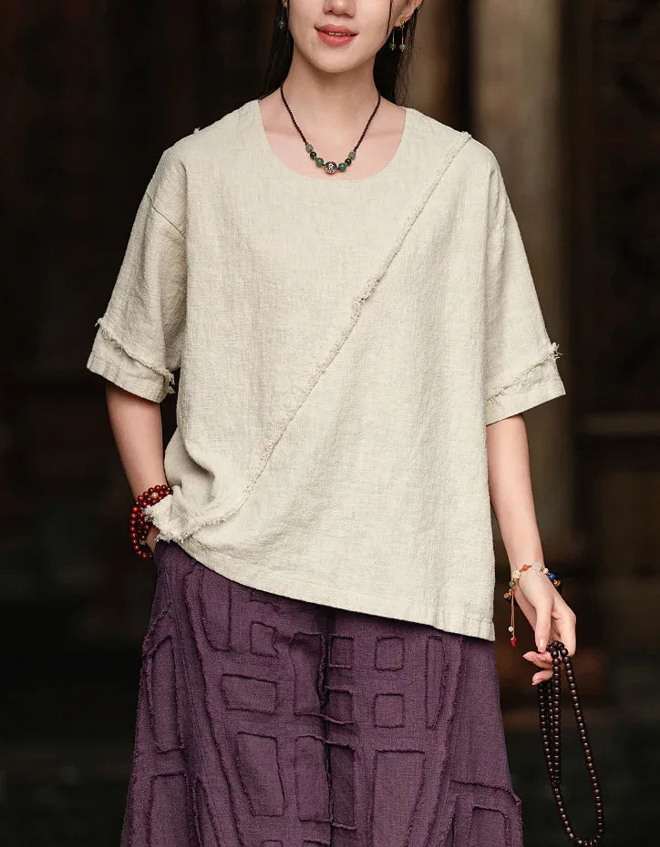 Lightweight Natural Ramie Linen T-Shirt – Islinen
