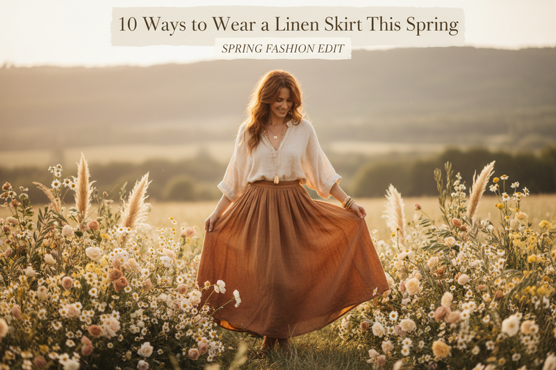 10 Ways to Wear a Linen Skirt This Spring