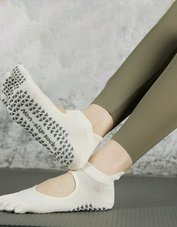 Women’s Non-Slip Toe Yoga Socks – Breathable Grip Pilates Socks
