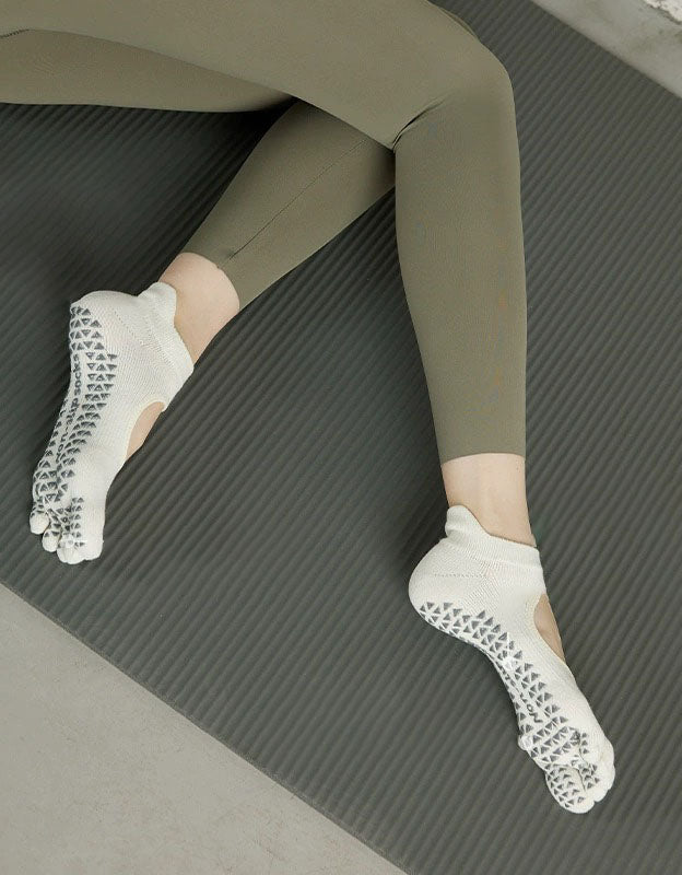 Breathable Non-Slip Toe Socks – Women’s Yoga & Pilates Grip Socks