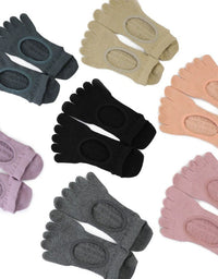 Set of toe separators in various colors on a white background