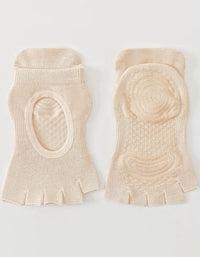 Non slip pilates socks open instep design women