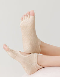 Women Five Toe Yoga Socks Open Top Breathable Fit