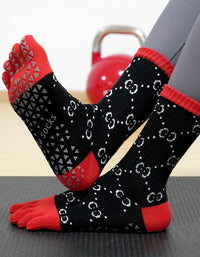 Breathable Five Toe Grip Socks Women Yoga Pilates Fit