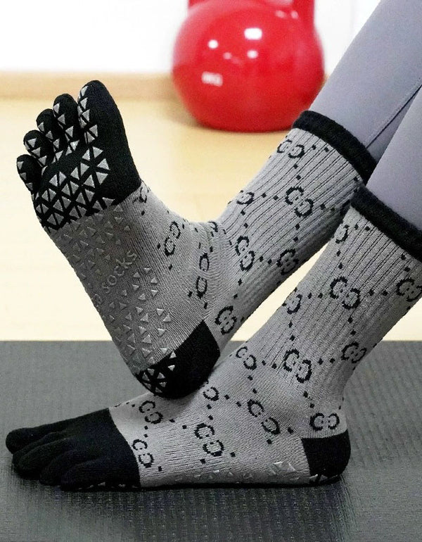Women’s Grip Five Finger Socks Non Slip Yoga Ankle