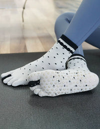 Anti Slip Yoga Socks Five Toe Grip Workout Socks
