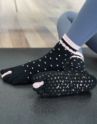 Women’s Pilates Grip Socks Non Slip Five Toe Design
