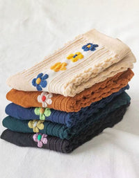 Soft breathable everyday socks for women floral design