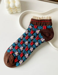 Cute Flower Texture Socks – Perfect for Spring & Gifts