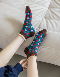 Floral Lace Trim Socks – Cute Patterned Women’s Socks