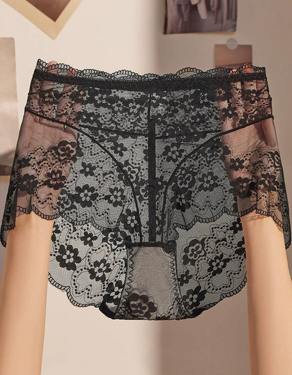 exy Lace Boyshort Panties for Women – Comfortable Seamless Floral Briefs
