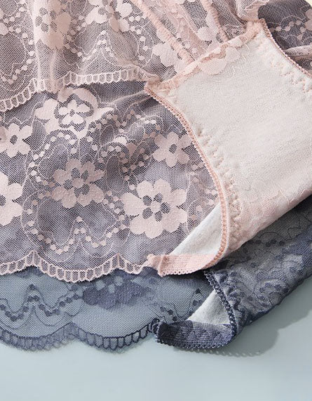 Women’s Floral Lace Seamless Panties – Soft Breathable High Waist Boyshort Underwear