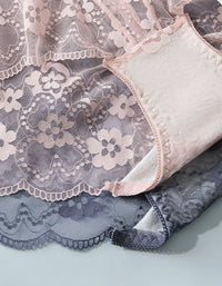 Women’s Floral Lace Seamless Panties – Soft Breathable High Waist Boyshort Underwear