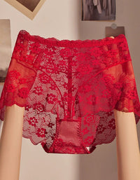 High Waist Lace Panties for Women – Lightweight Comfortable Brief Underwear