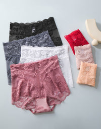 Women’s Floral Lace Seamless Panties – High Waist Soft Breathable Underwear