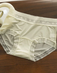 Women’s Soft Cotton High-Waist Lace Underwear Set