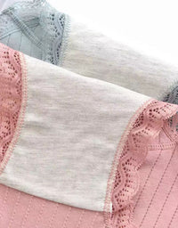 High waist breathable cotton brief panties for women