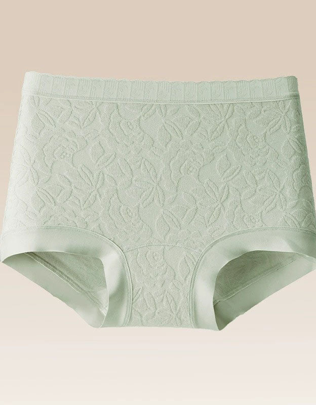 Soft breathable floral jacquard women underwear