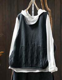 Autumn Casual Loose Fit Round Neck Knitted Vest