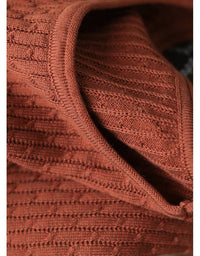 Autumn Ethnic Style Patchwork Knitted Loose Sweater Shirt