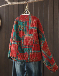 Autumn Handcrafted Patchwork Vintage Cardigan Coat - Islinen