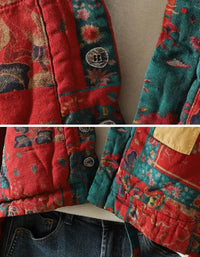 Autumn Handcrafted Patchwork Vintage Cardigan Coat - Islinen
