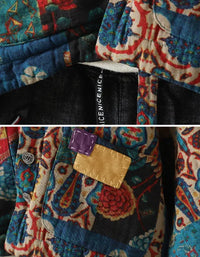 Autumn Handcrafted Patchwork Vintage Cardigan Coat - Islinen