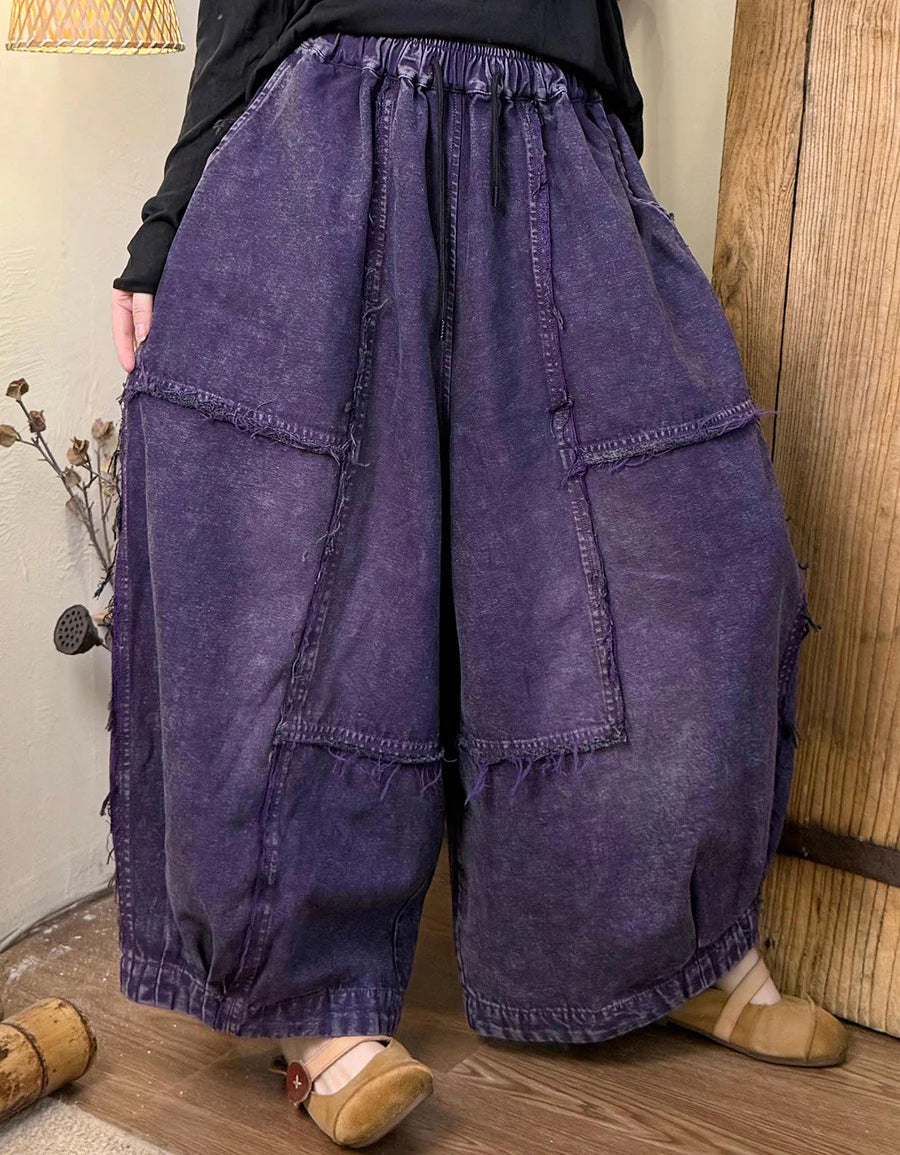 Autumn Retro Loose Denim Harem Pants