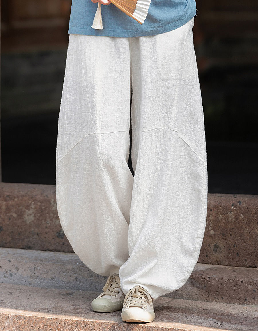 Autumn Women Cotton Linen Loose Baggy Pants