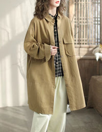 Autumn Women Long Oversized Casual Utility Jacket