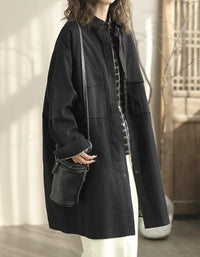 Autumn Women Long Oversized Casual Utility Jacket