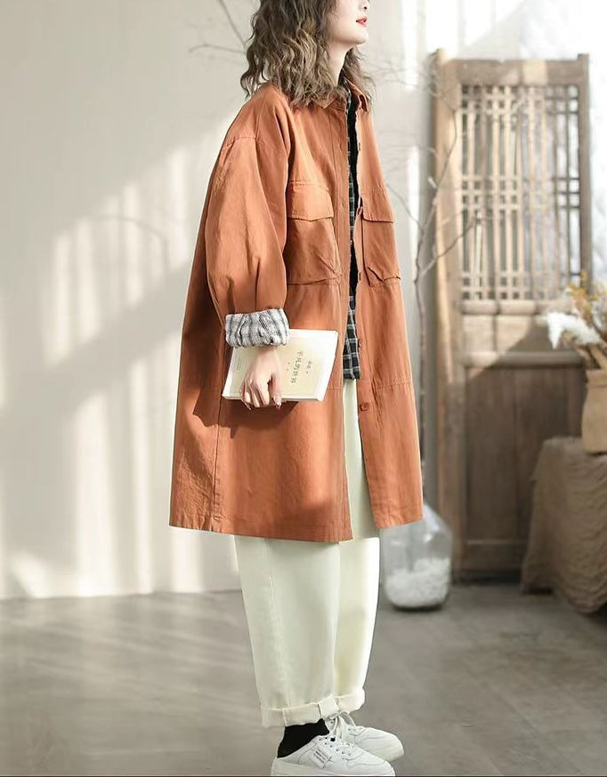 Autumn Women Long Oversized Casual Utility Jacket