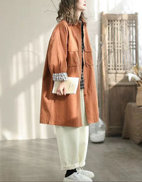 Autumn Women Long Oversized Casual Utility Jacket