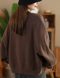 Autumn Women Plus Size Comfy Casual Cotton Jacket