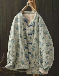 Autumn Women Retro Comfortable Floral Cotton Jacket