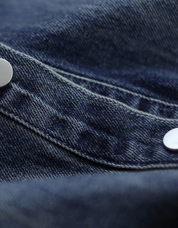 Autumn Women Vintage Loose Fit Button-Up Denim Jacket