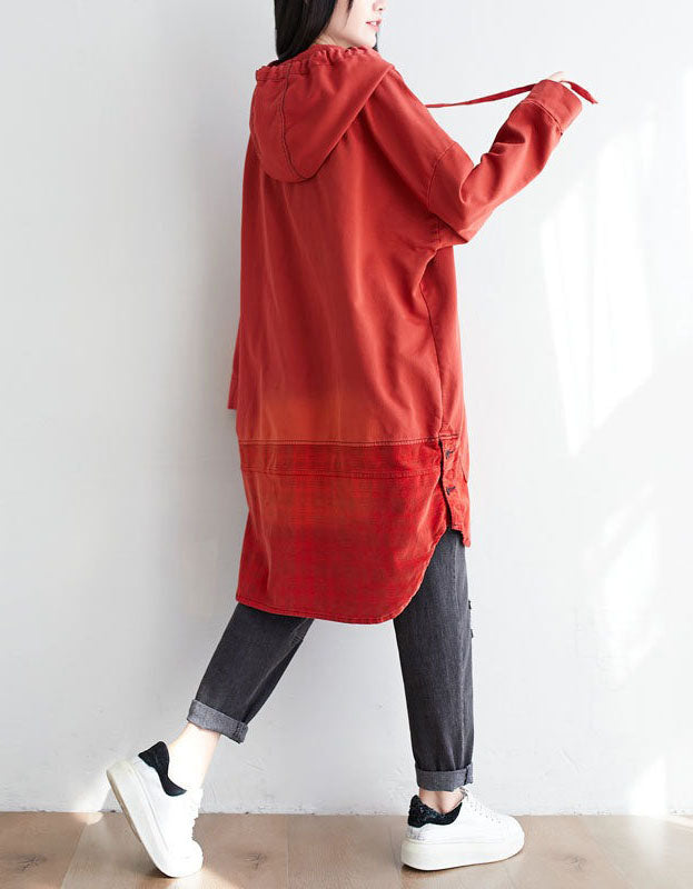 Autumn Women’s Casual Oversized Art Print Hoodie Dress