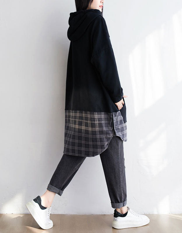 Autumn Women’s Casual Oversized Art Print Hoodie Dress