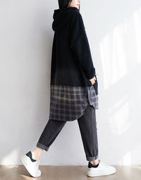 Autumn Women’s Casual Oversized Art Print Hoodie Dress