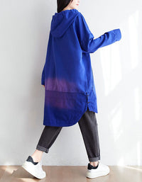 Autumn Women’s Casual Oversized Art Print Hoodie Dress