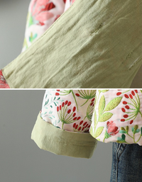 Autumn Women’s Vintage Flower Embroidery Quilted Cardigan Coat