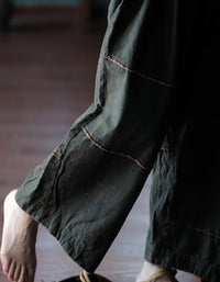 Autumn Women’s Vintage Loose Wide Leg Cotton Pants