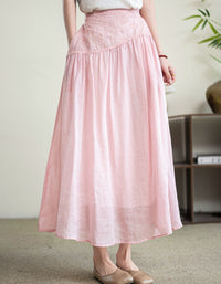 Women's Casual High Waist Long Bohemian Skirt