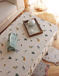 Botanical Floral Embroidery Tablecloth