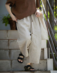 Breathable Comfort Fit Wide Leg Linen Pants