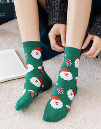 2 Pairs Women’s Christmas Cartoon Socks