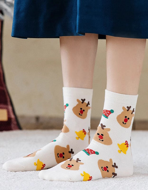 2 Pairs Women’s Christmas Cartoon Socks