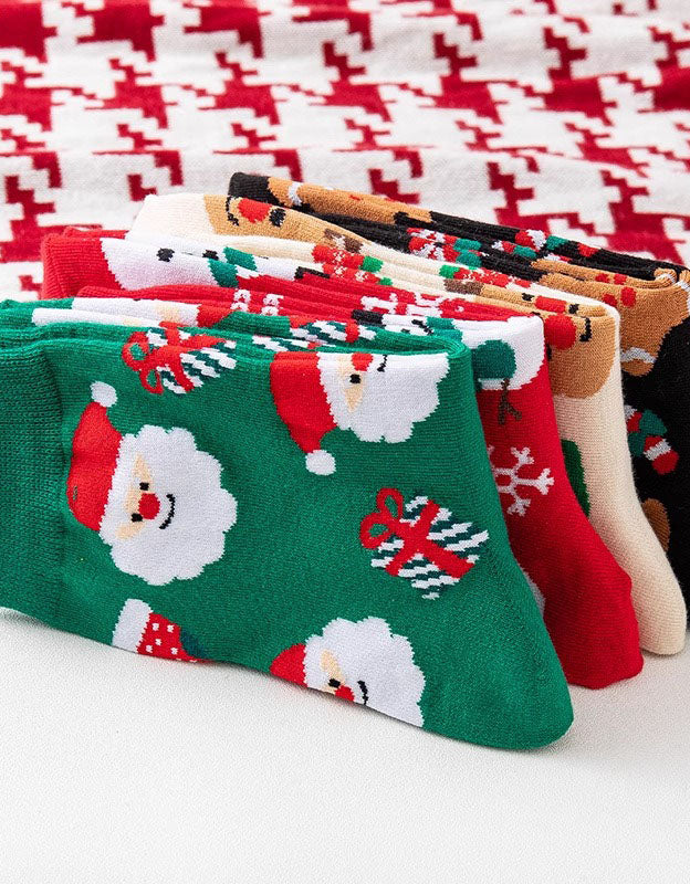 2 Pairs Women’s Christmas Cartoon Socks