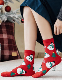2 Pairs Women’s Christmas Cartoon Socks