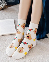 2 Pairs Women’s Christmas Cartoon Socks